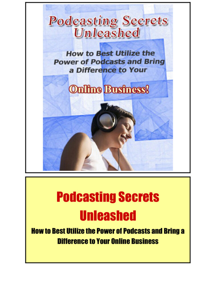 Podcasting Secrets Unleashed PDF Download – Unknown Author