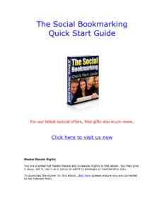 684990d4bcdb3 the social bookmarking quick start guide Kitap Kapağı