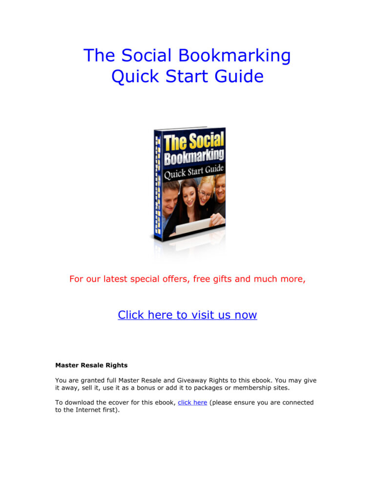 The Social Bookmarking Quick Start Guide PDF Download – Unknown Author