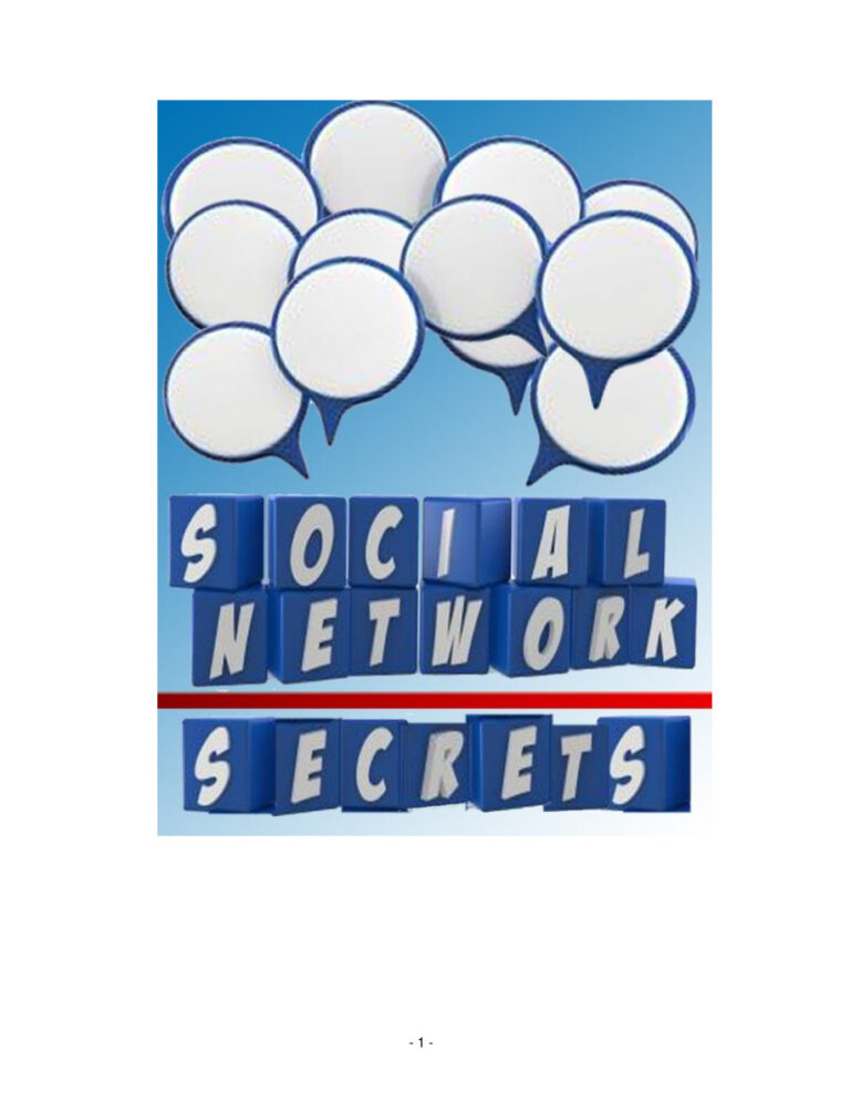 Social Network Secrets PDF Download – Unknown Author
