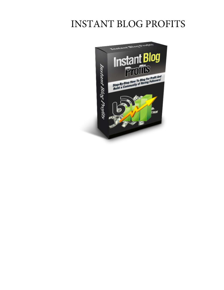 Instant Blog Profits PDF Download – Unknown Author