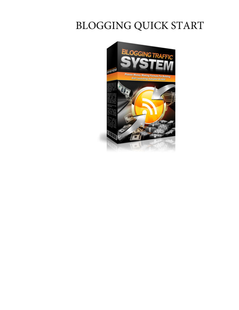 Blogging Traffic System PDF Download – Unknown Author