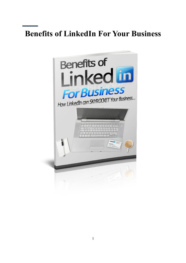 Benefits of LinkedIn for Your Business PDF Download – Unknown Author