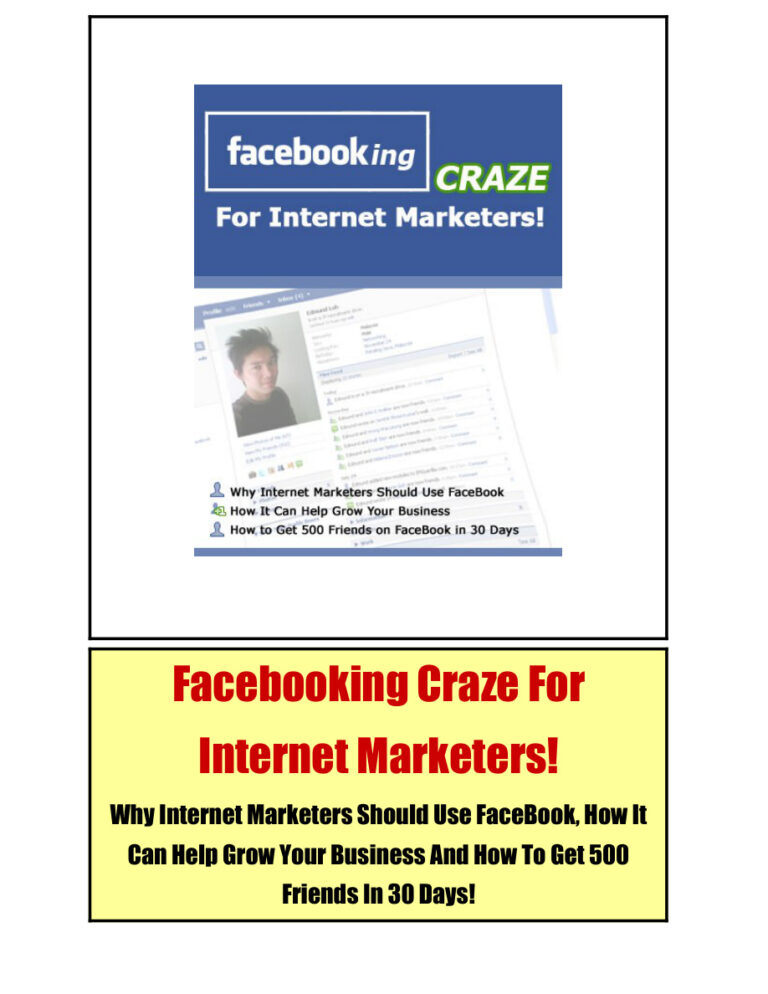 Facebooking Craze for Internet Marketers PDF Download – Unknown Author