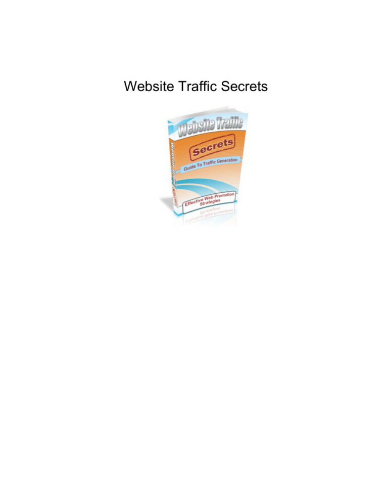 Website Traffic Secrets PDF Download – Unknown Author