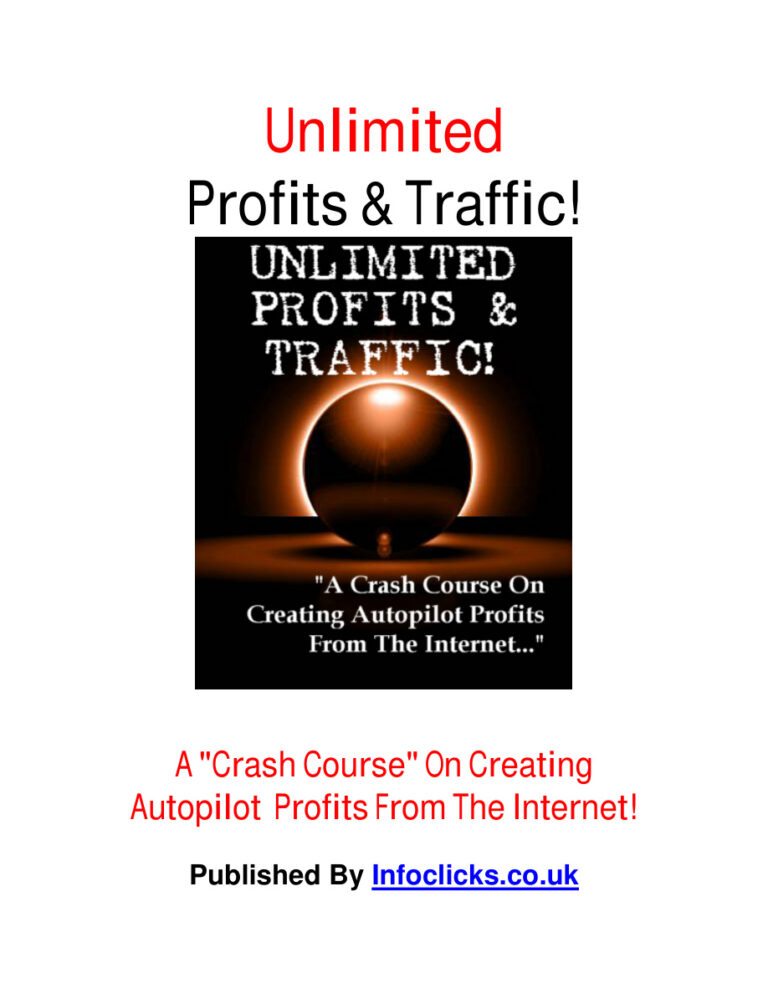 Unlimited Profits Traffic PDF Download – Unknown Author