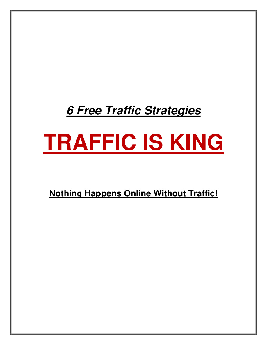 Traffic Is King PDF Download