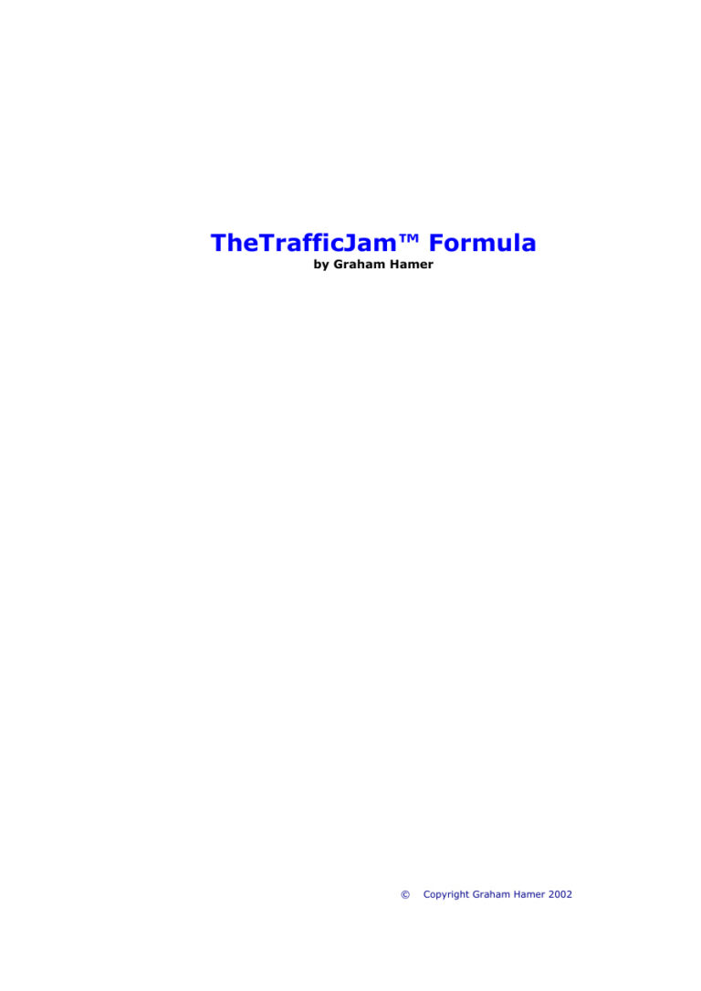 The Traffic Jam Formula PDF Download – Unknown Author