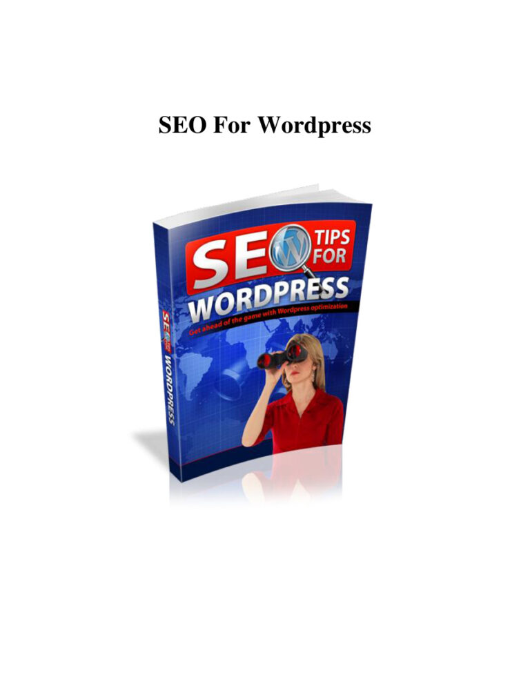 SEO Tips for WordPress PDF Download – Unknown Author