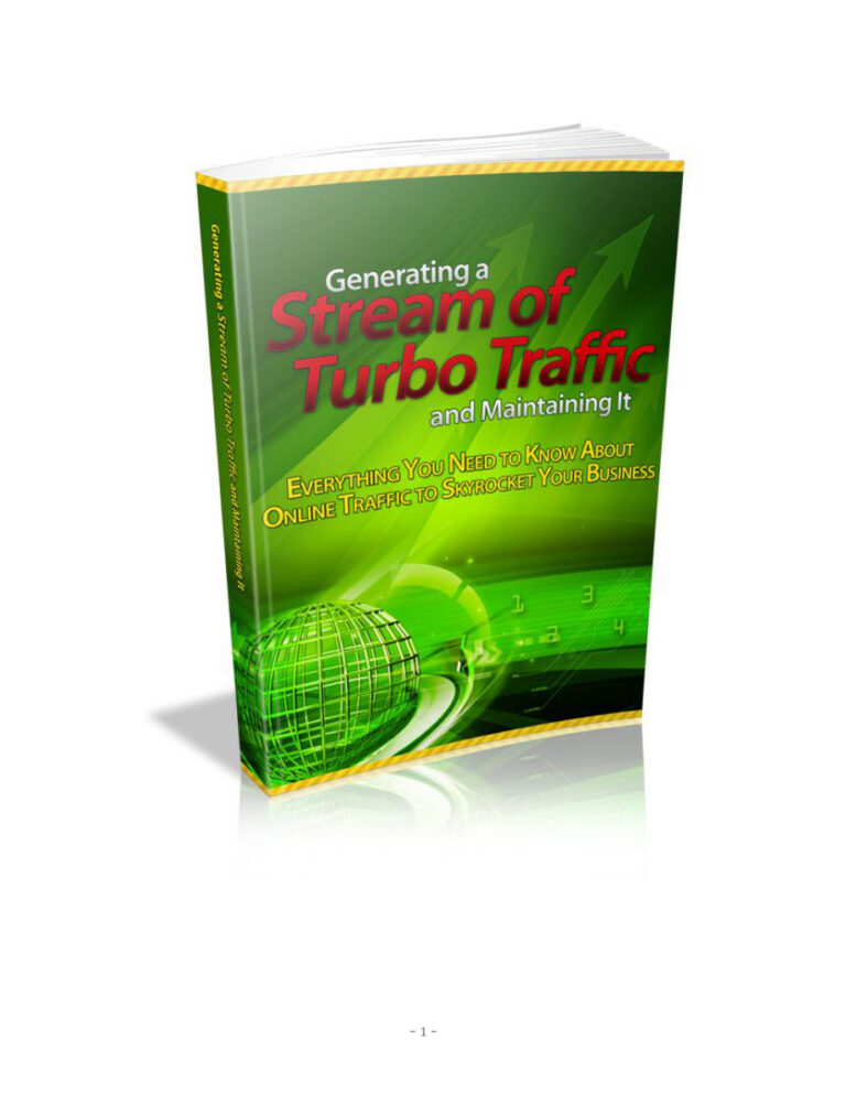 Generating a Stream of Turbo Traffic and Maintaining It PDF Download – Unknown Author