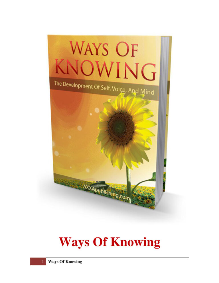 Ways of Knowing PDF Download – Unknown Author