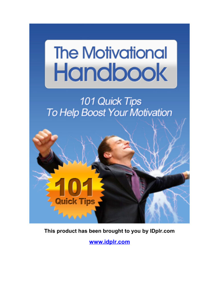 The Motivational Handbook PDF Download – Unknown Author