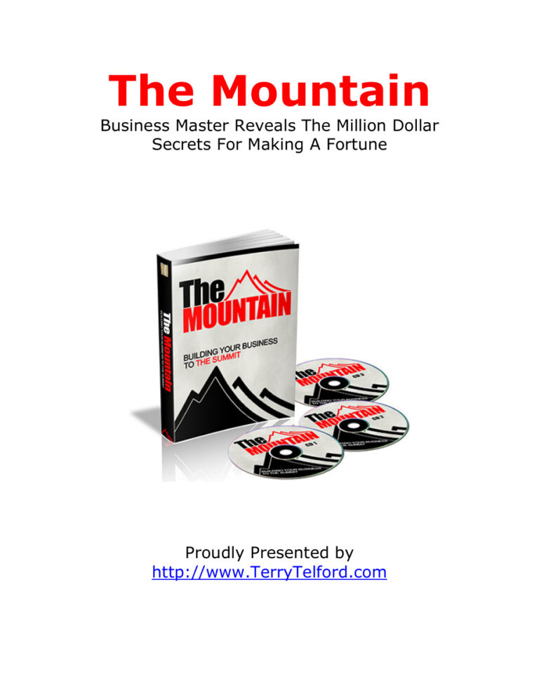 The Mountain Business Master PDF Download – Unknown Author