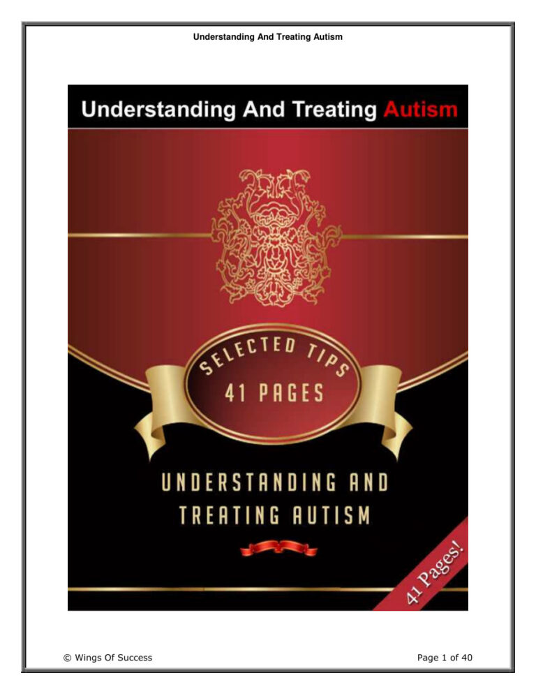 Understanding and Treating Autism PDF Download – Unknown Author