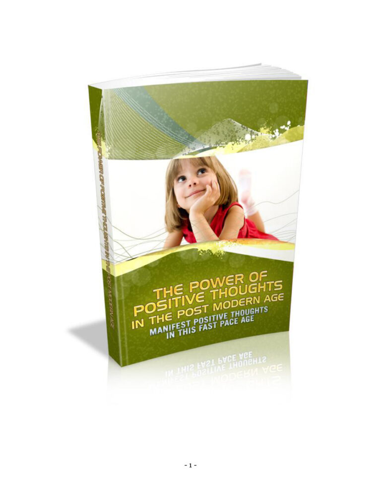 The Power of Positive Thinking in the Post Modern Age PDF Download – Unknown Author