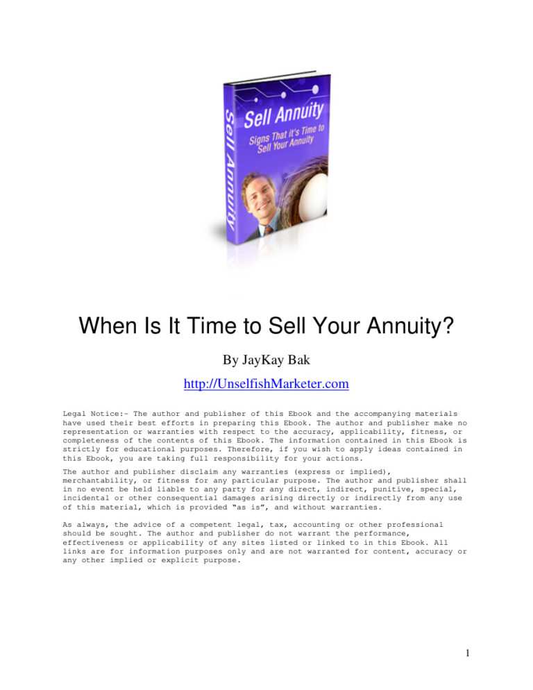 Sell Annuity PDF Download – Unknown Author