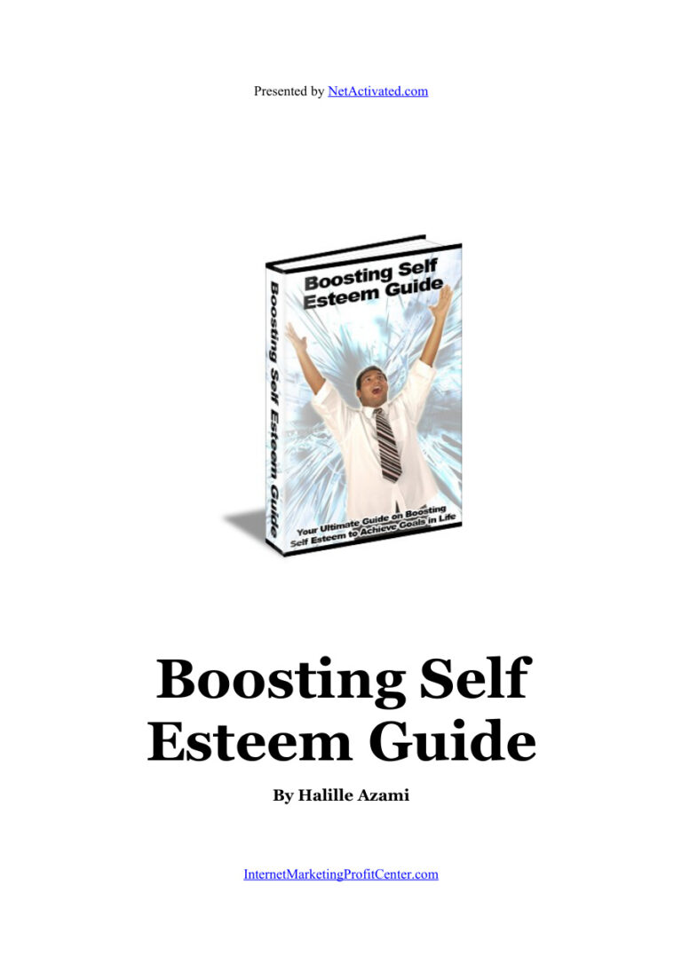 Boosting Self-Esteem Guide PDF Download – Unknown Author