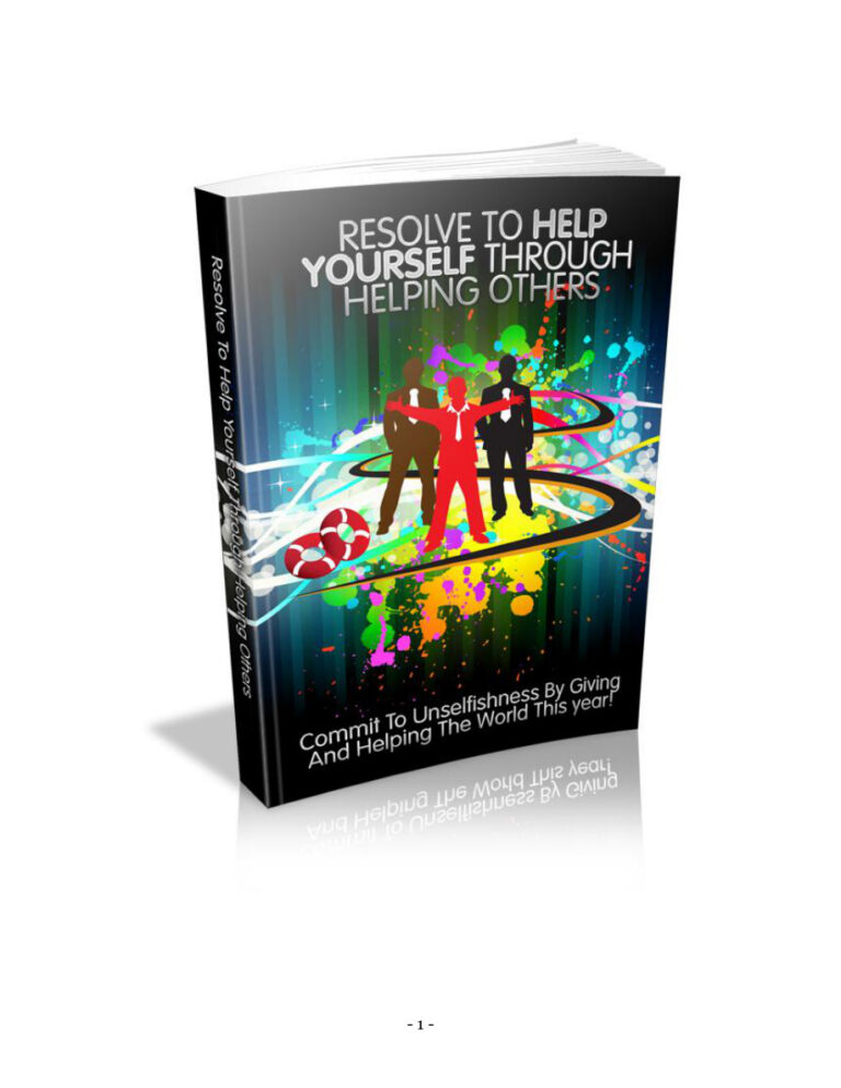 Resolve to Help Yourself Through Helping Others PDF Download – Unknown Author