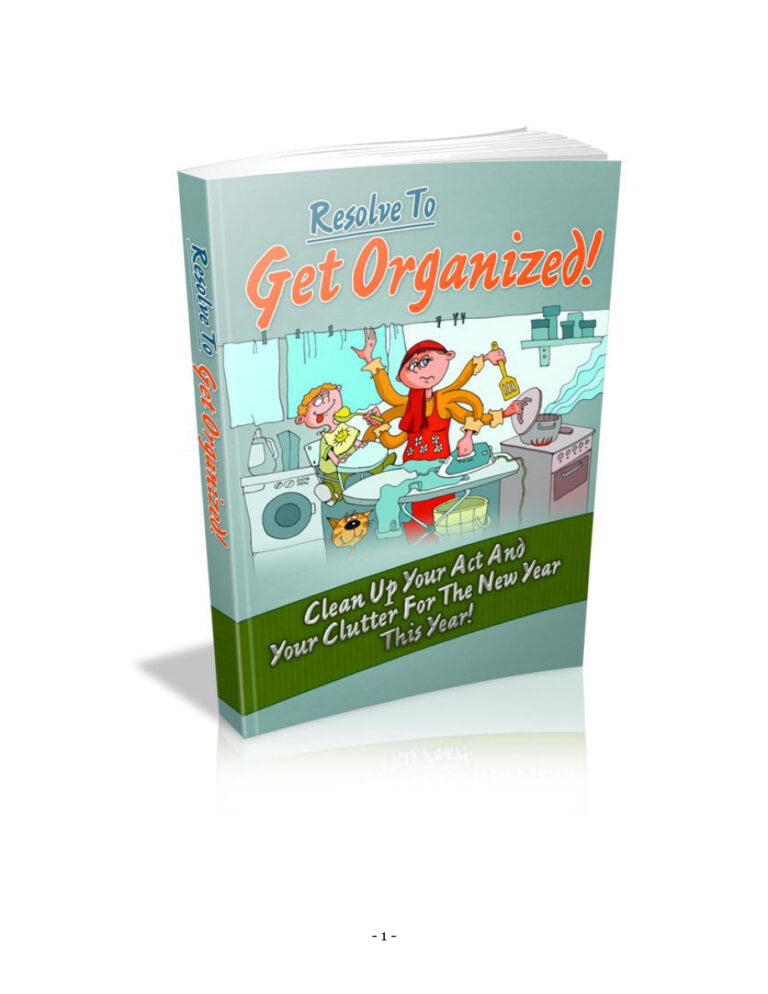 Resolve to Get Organized PDF Download – Unknown Author