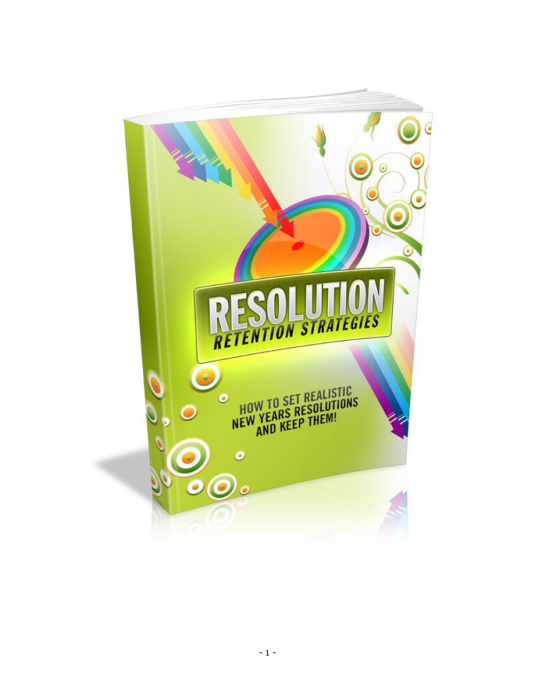 Resolution Retention Strategies PDF Download – Unknown Author
