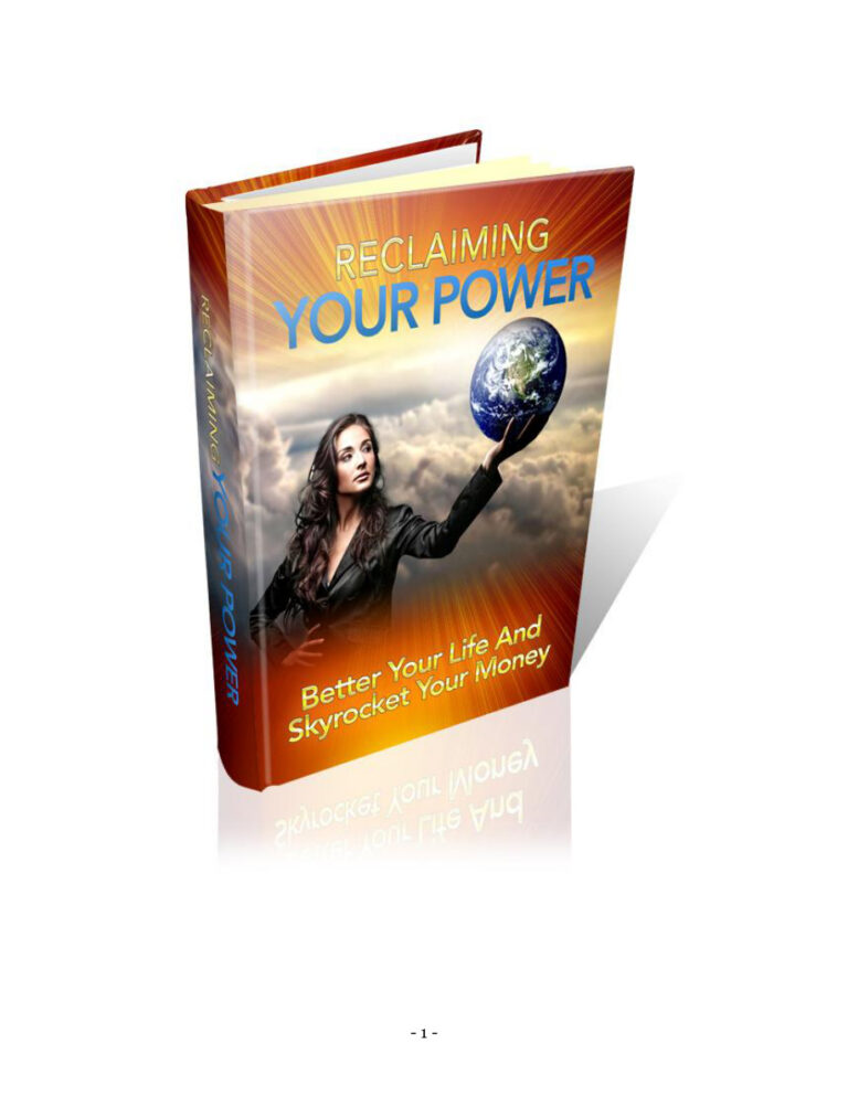 6859352f5cd3f reclaiming your power better your life and skyrocket your money Kitap Kapağı
