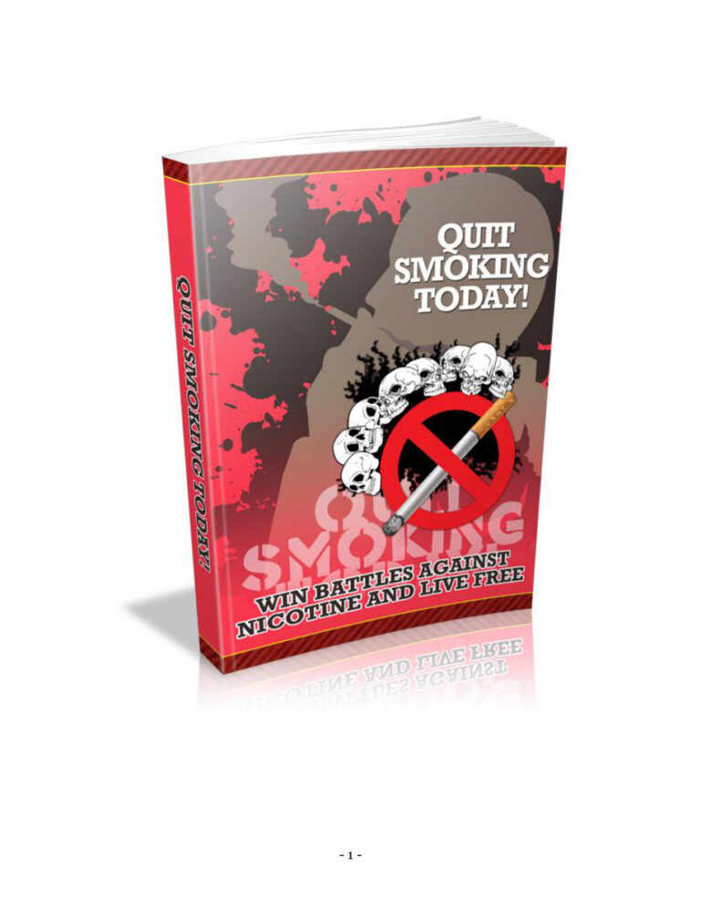 Quit Smoking Today PDF Download – Unknown Author