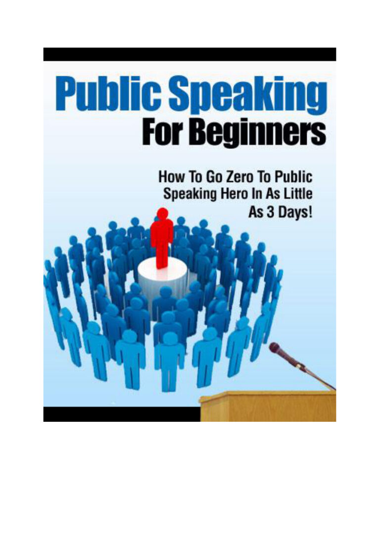 Public Speaking for Beginners PDF Download – Unknown Author