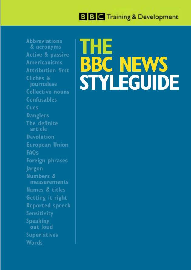 The BBC News Style Guide PDF Download – Unknown Author