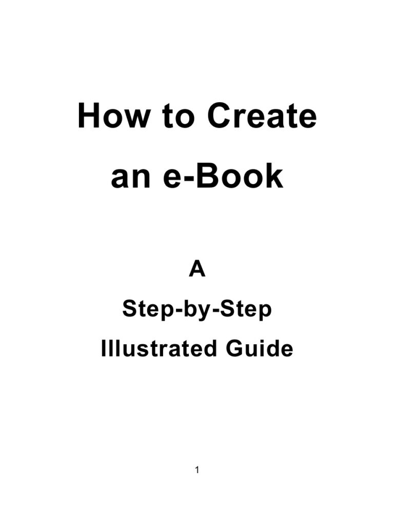 How to Create an E-book PDF Download – Unknown Author