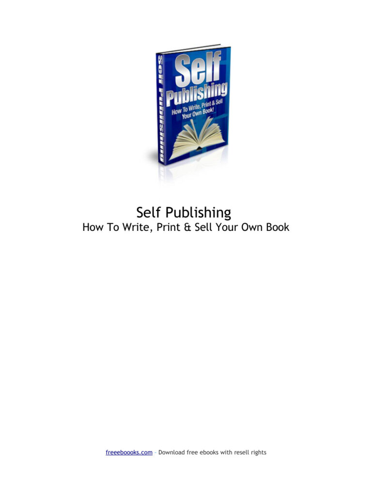 Self Publishing PDF Download – Unknown Author