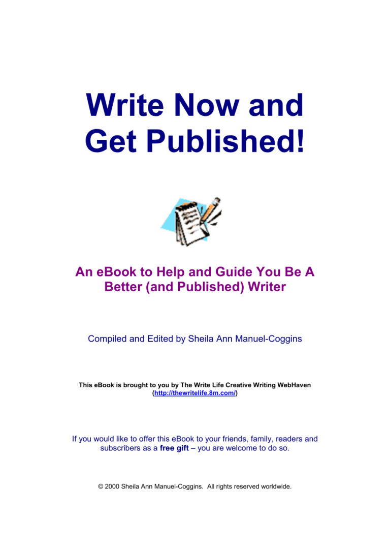 Write Now and Get Published PDF Download – Unknown Author