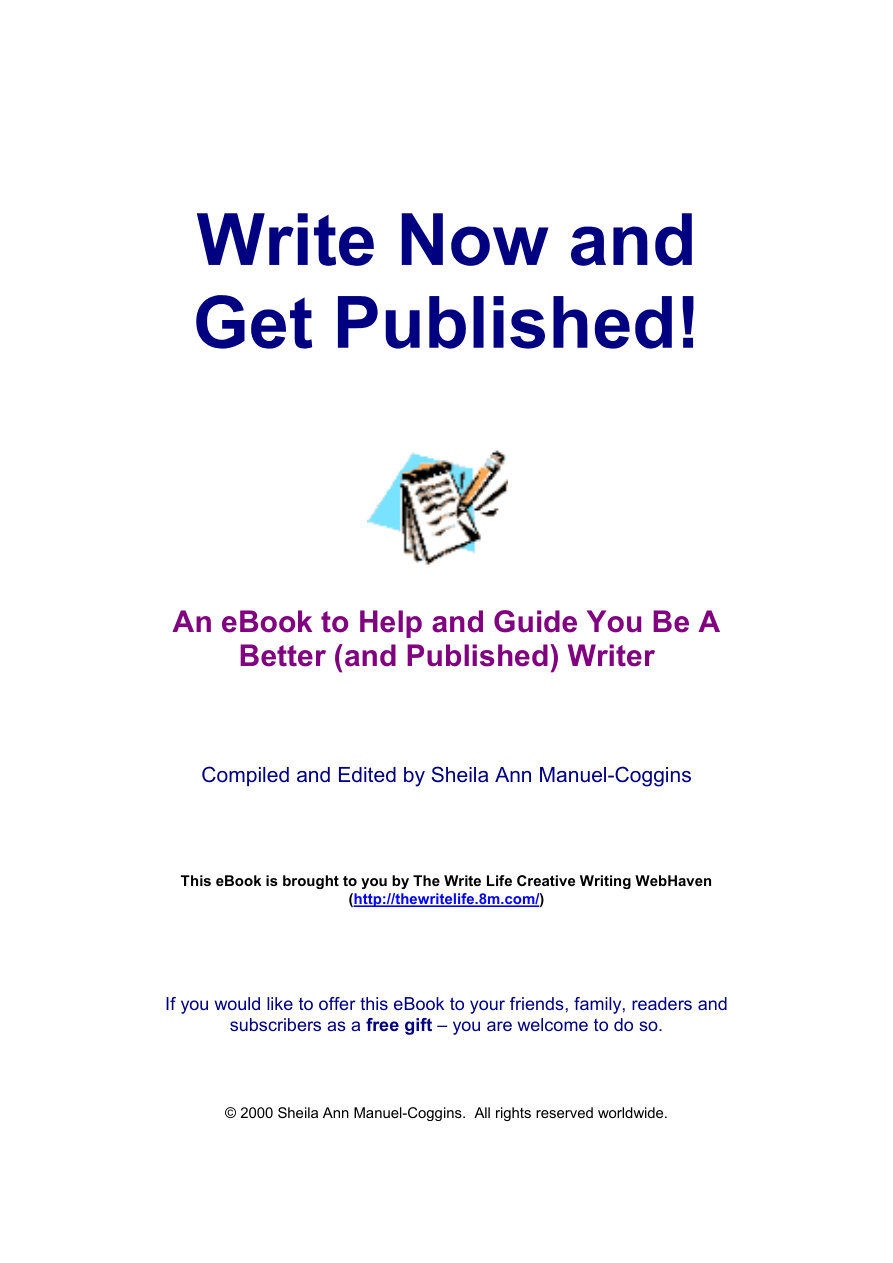 Write Now and Get Published PDF Download