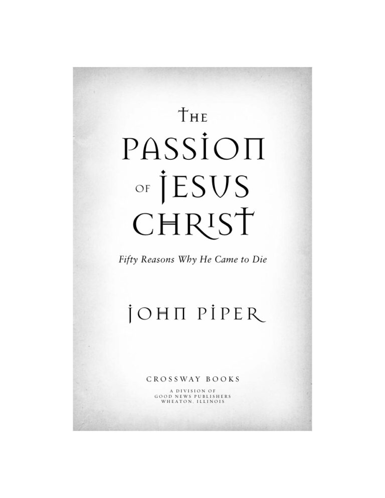 The Passion of Jesus Christ PDF Download – John Piper