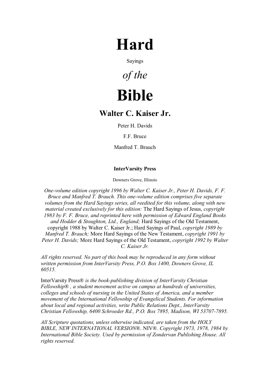 Hard Sayings of the Bible PDF Download