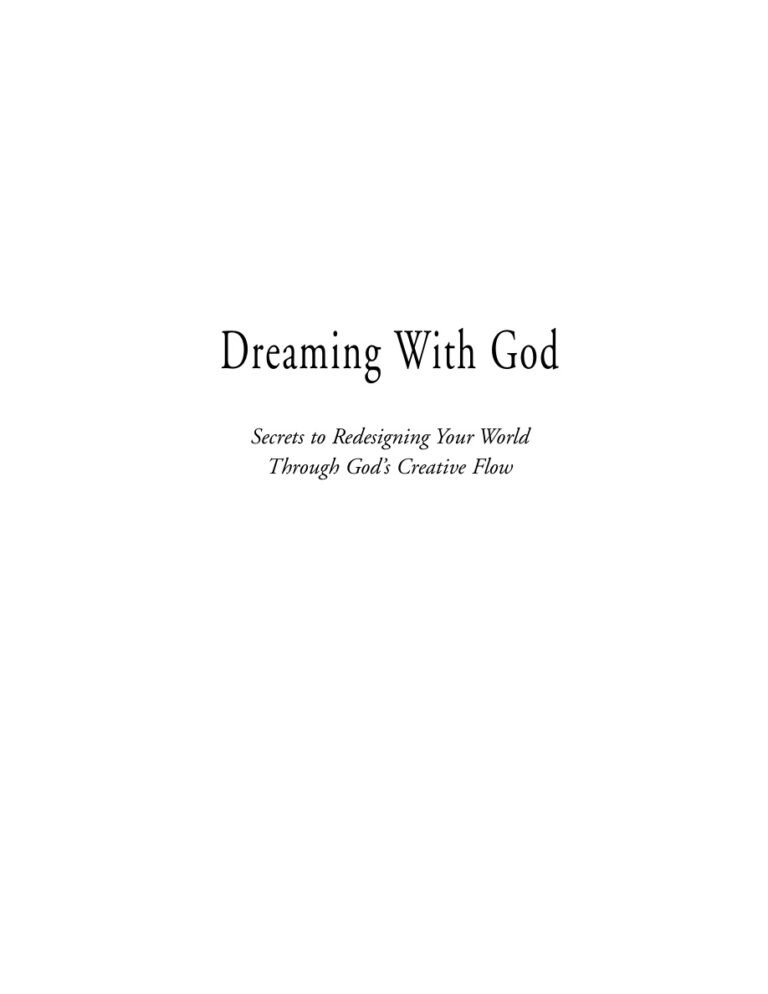 Dreaming with God PDF Download – Bill Johnson