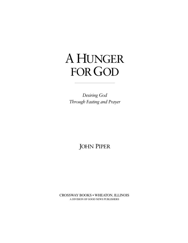 A Hunger for God PDF Download – John Piper