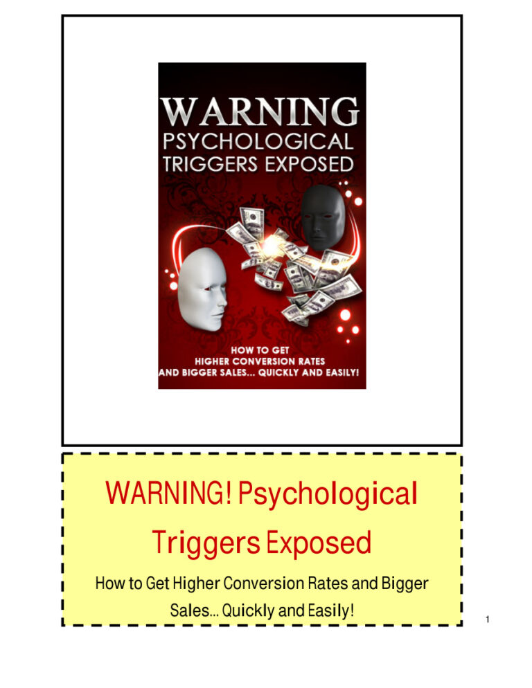 Warning: Psychological Triggers Exposed PDF Download – Unknown Author