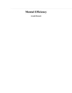 6866b1bdc319d mental efficiency arnold bennett Kitap Kapağı