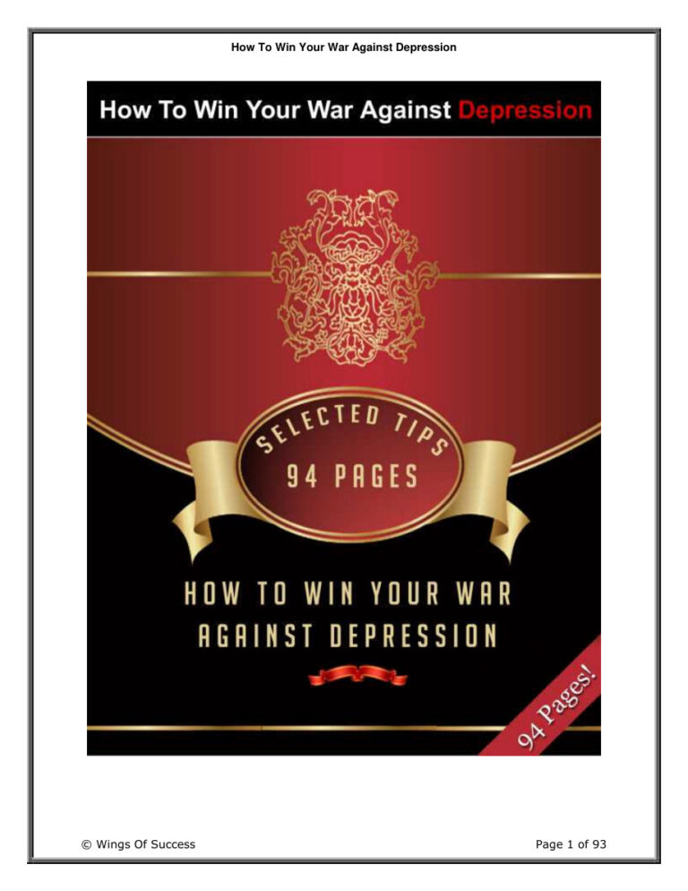 How to Win Your War Against Depression PDF Download – Unknown Author