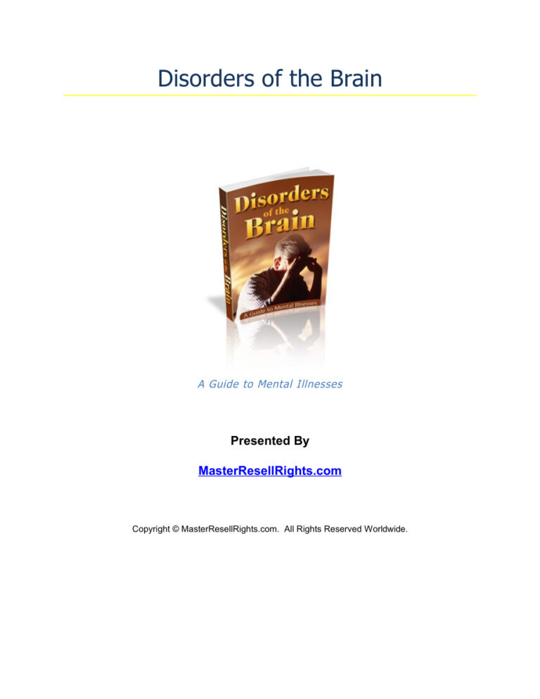 Disorders of the Brain PDF Download – Unknown Author