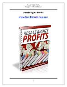 68692054b3938 resale rights profits automated income with ready made products Kitap Kapağı