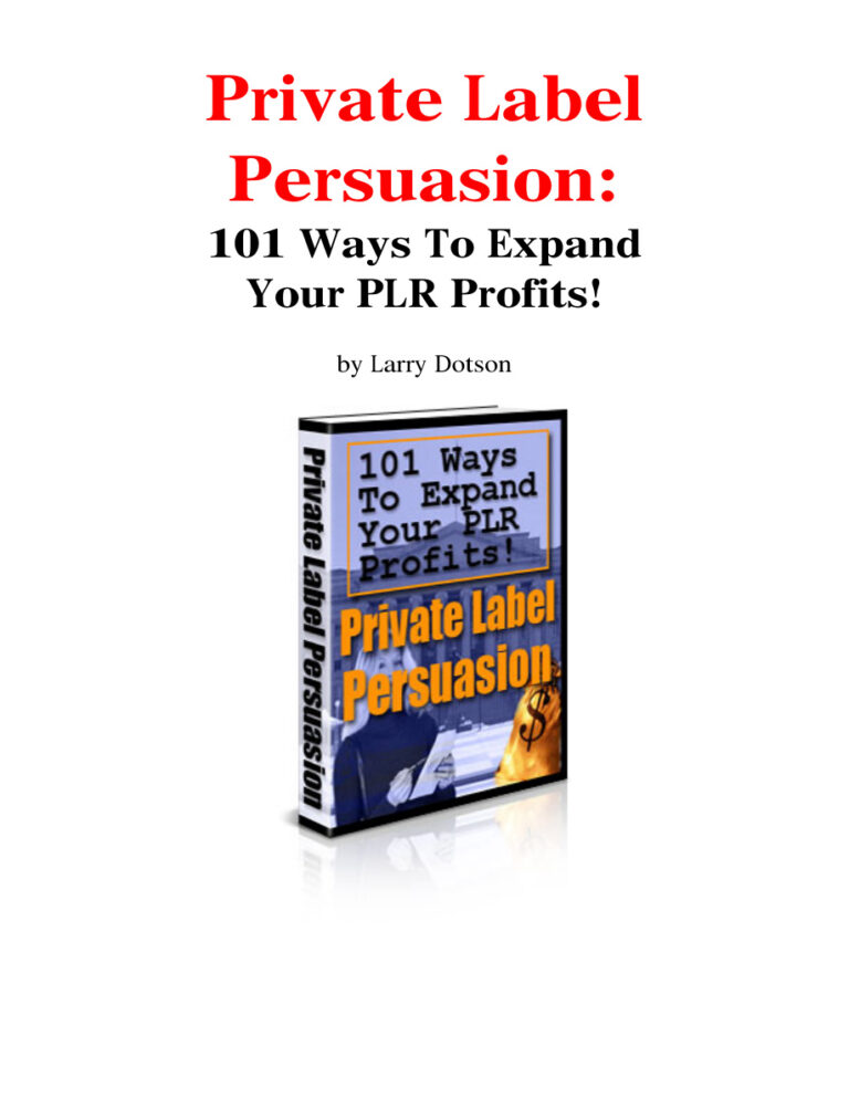 Private Label Persuasion PDF Download – Unknown Author