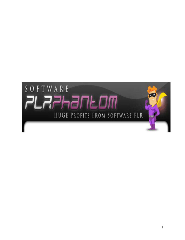Software PLR Phantom PDF Download – Unknown Author