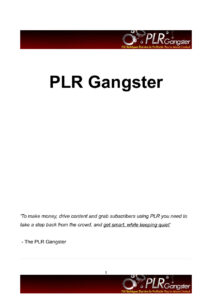 6869aa98c4a5a plr gangster plr techniques that are so profitable they re almost criminal Kitap Kapağı