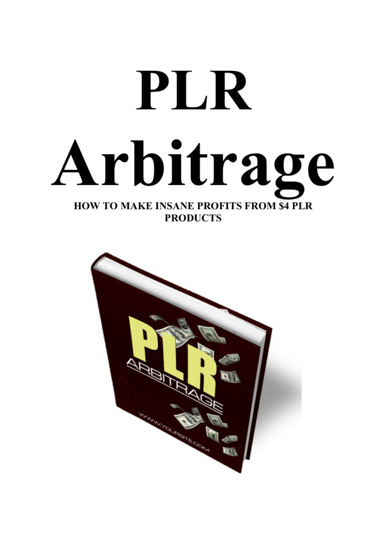 PLR Arbitrage PDF Download – Unknown Author