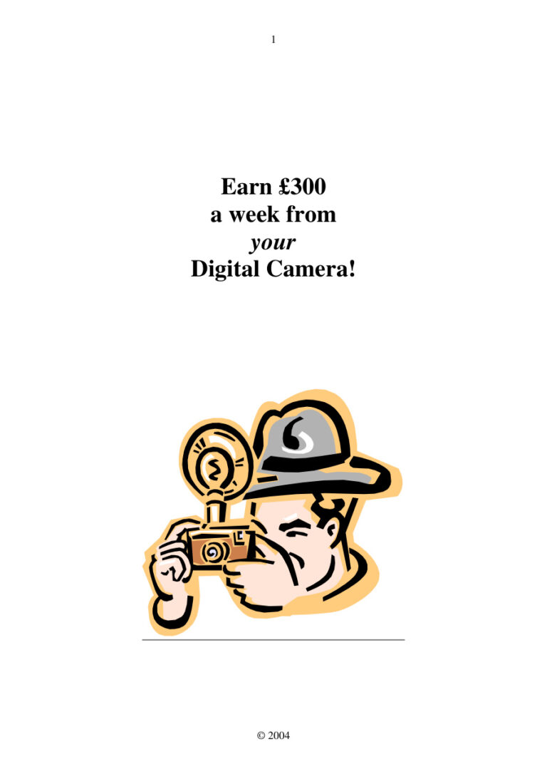 Make Money from Your Digital Camera PDF Download – Unknown Author
