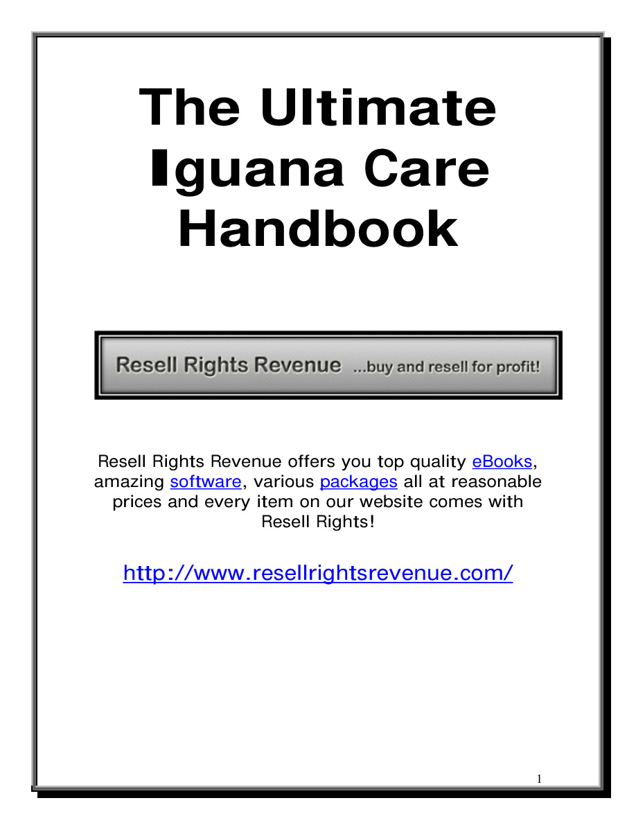 The Ultimate Iguana Care Handbook PDF Download