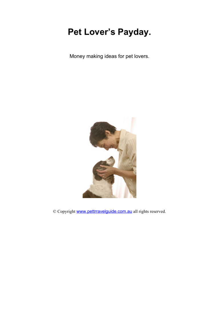 Pet Lover’s Payday PDF Download – Unknown Author