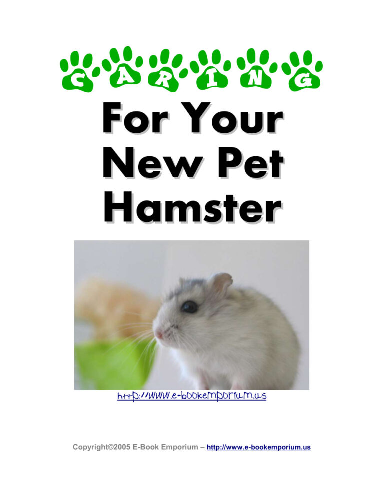 686d3f1fdcd73 for your new pet hamster Kitap Kapağı