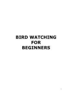 686d691fa0d15 bird watching for beginners Kitap Kapağı